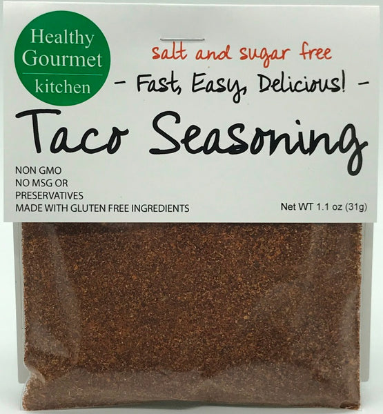 Gluten free taco seasoning tested at less than 10 ppm using Elisa  technology. High quality, non-gmo, spices kick up your cooking.