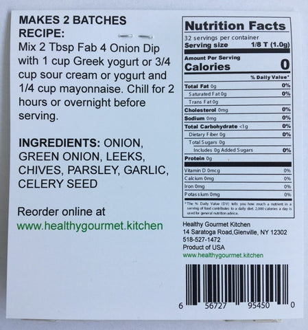 Fab 4 Onion Dip Mix