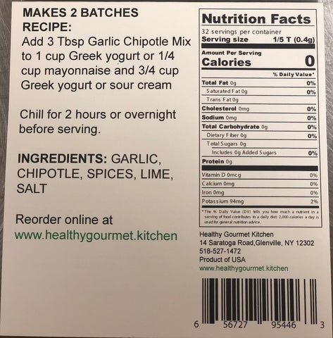 Garlic Chipotle Dip Mix