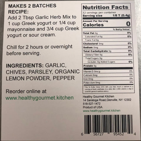 Garlic Herb Dip Mix