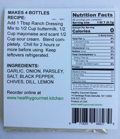 Ranch Dressing and Dip Mix